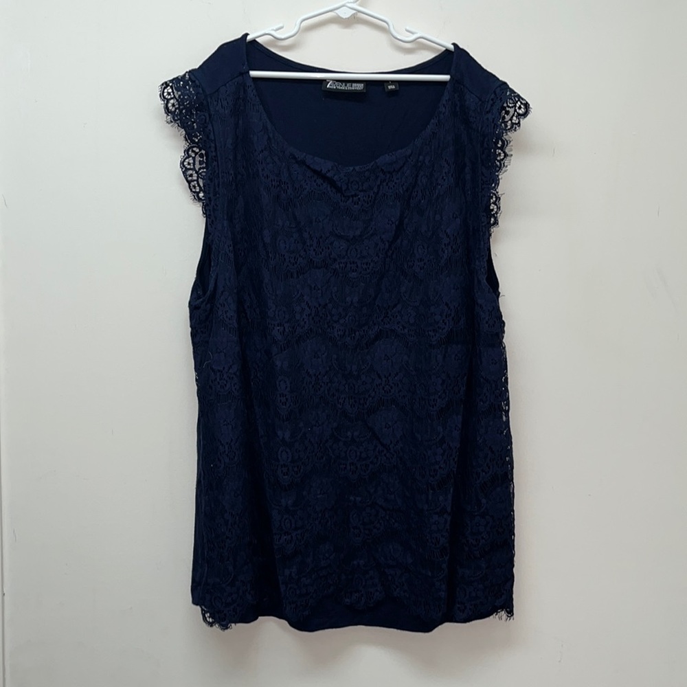 New York & Co. Navy Blue Blouse - Size L